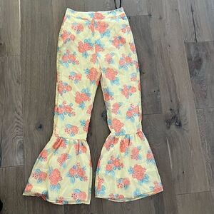 Camila Coelho Women's Floral Print Flare Pants Size Small